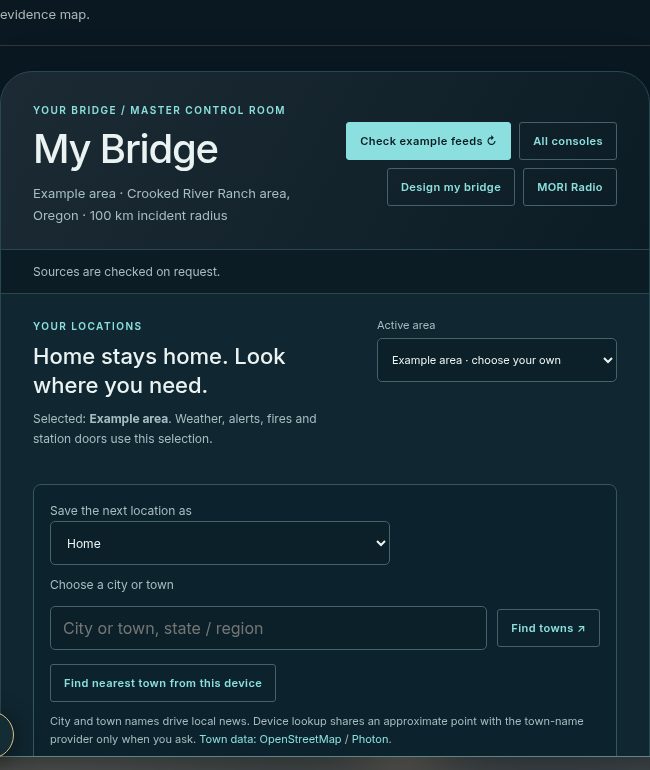 Master Bridge in the 3D app