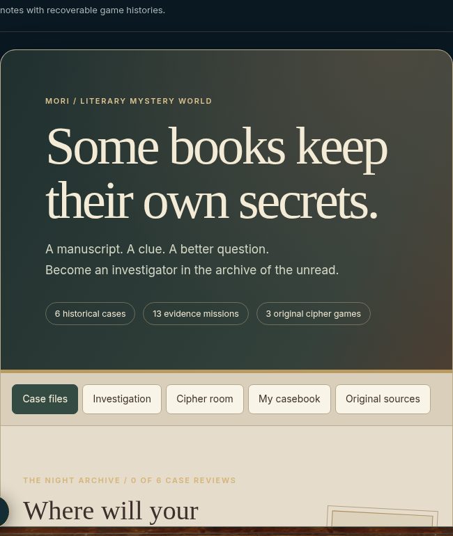 Literary Mystery World case room in the 3D app
