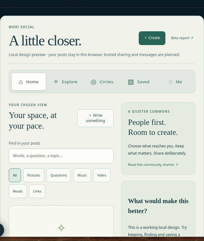 Social World Builder preview in the 3D app